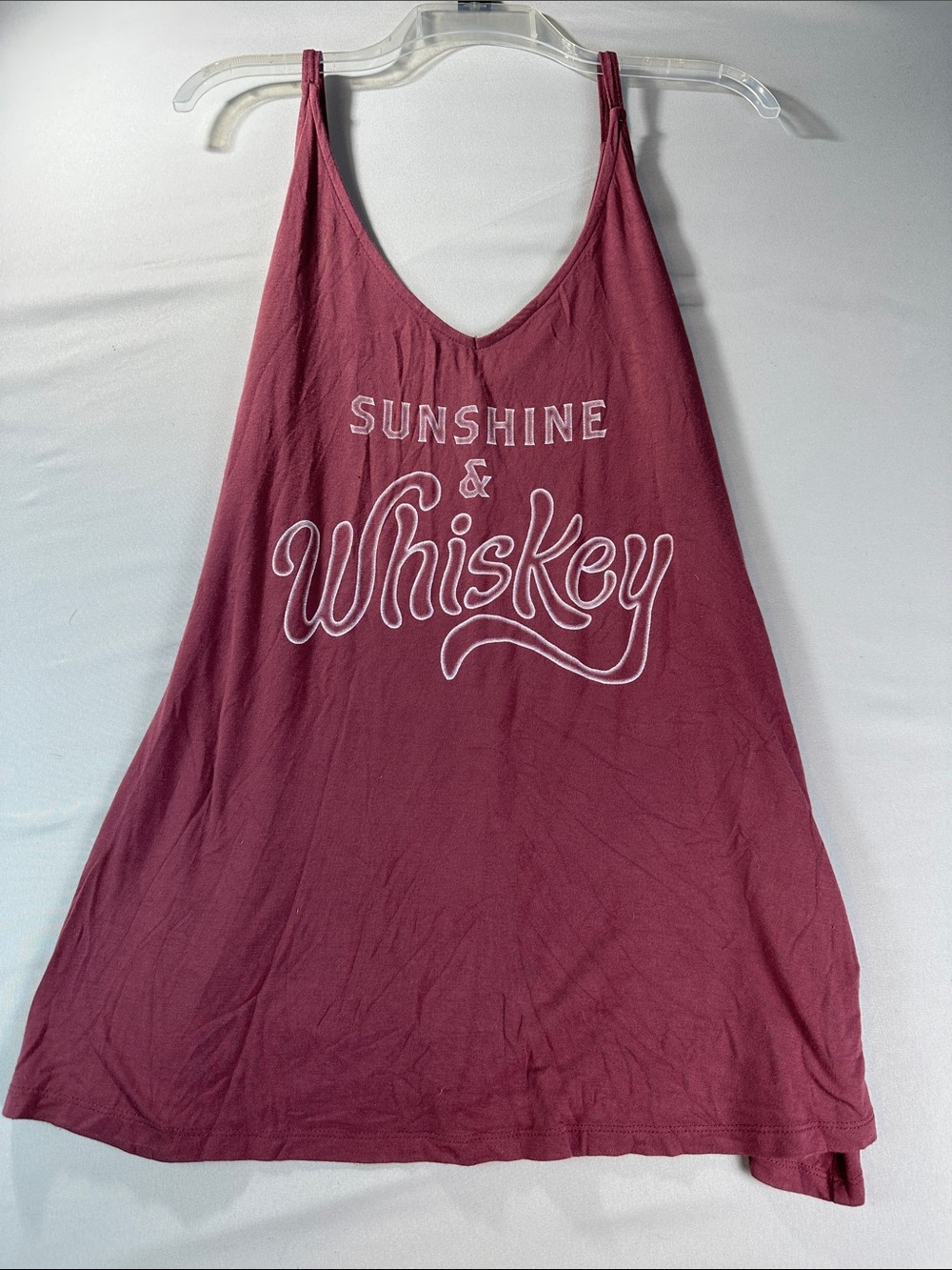 torrid Tank Top Burgundy 'Sunshine & Whiskey' Graphic XXL Racerback boho